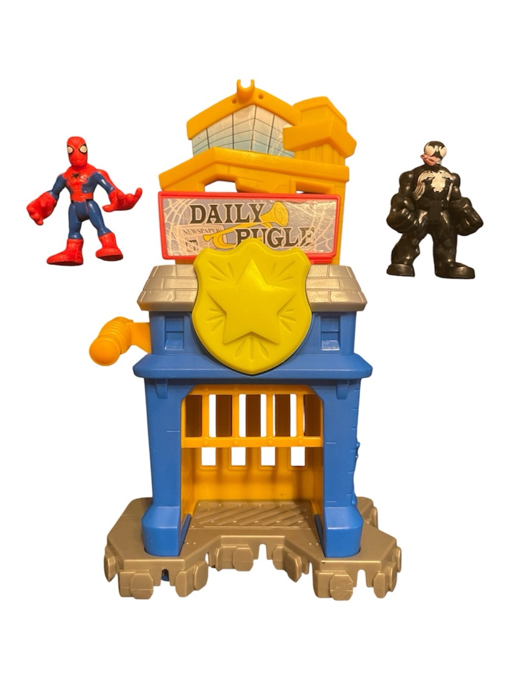 Marvel Spider-Man Daily Bugle Small Playset with Spider-Man & Venom Figures